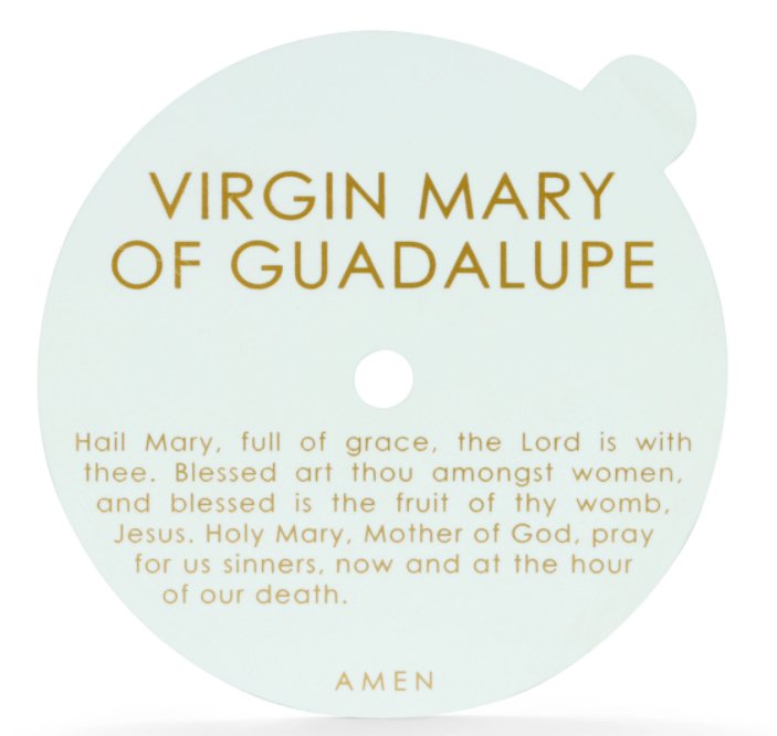 14oz. Special Edition Candle - Virgin Mary of Guadalupe White - Treasured Accents
