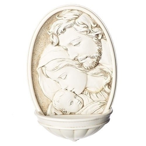 8" H Holy Family Water Font - Treasured Accents