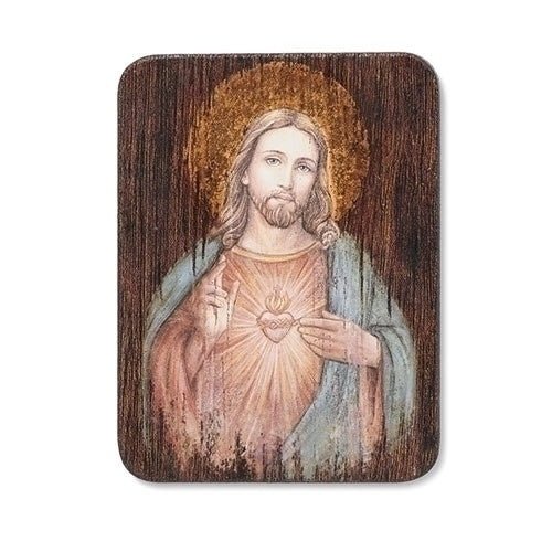 8"H Sacred Heart of Jesus Wall Plaque - Treasured Accents