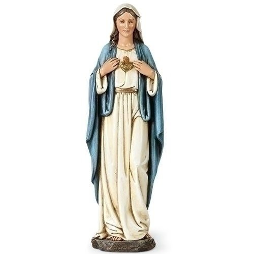 9.7"H Immaculate Heart Of Mary Figure - Treasured Accents