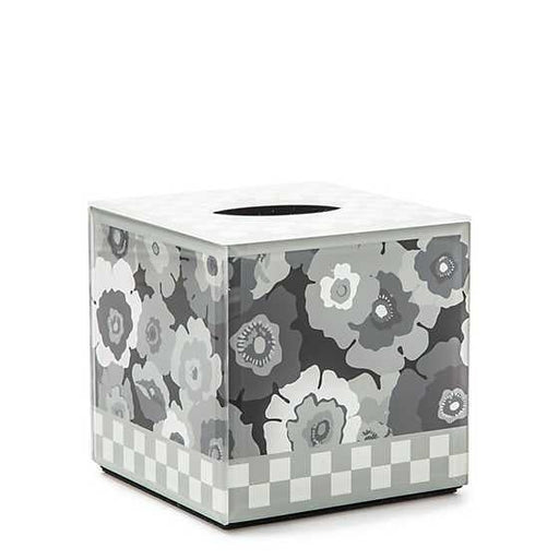 Always Flowers Grey Boutique Tissue Box Cover - Treasured Accents