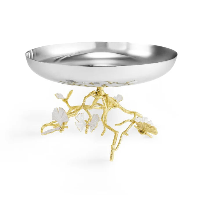 Butterfly Gingko Gold Fruit Bowl