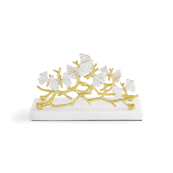 Butterfly Gingko Gold Vertical Napkin Holder