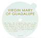 14oz. Special Edition Candle - Virgin Mary of Guadalupe White - Treasured Accents