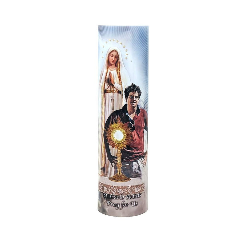 St Carlo Acutis Prayer Candle 2 3/8 by 8 inch