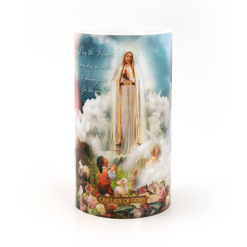 Three Visions of Our Lady Prayer Candle 4 by 7 inch