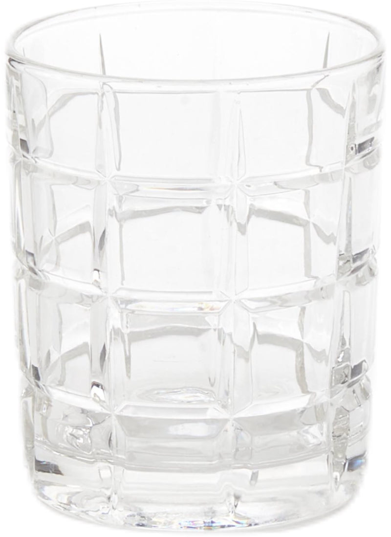 Cross Hatch Short Beverage Glass