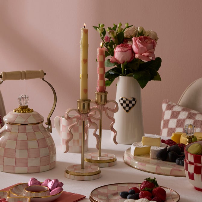 Pink Mini Dinner Candles, Set of 6