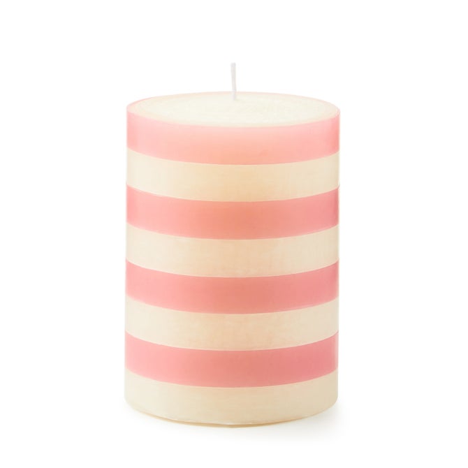 Pink Bands 4" Pillar Candle