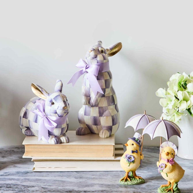 Violet Check Standing Bunny