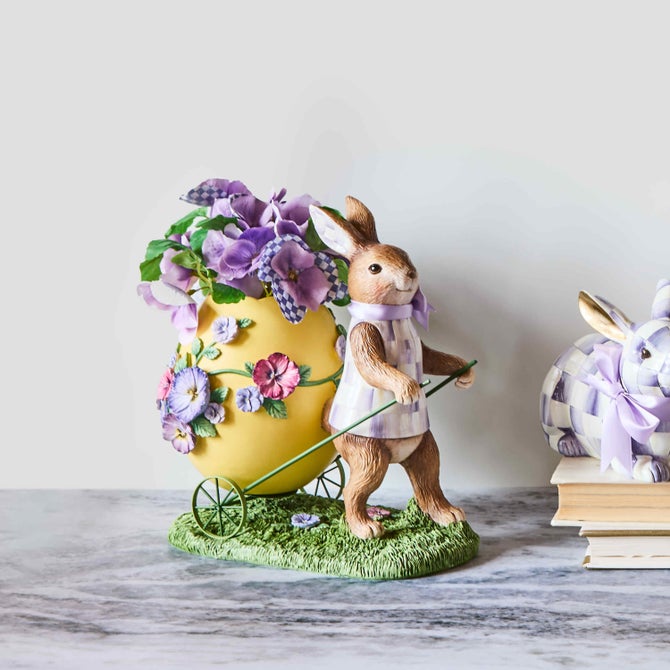 Pansy Party Bunny and Cart Centerpiece