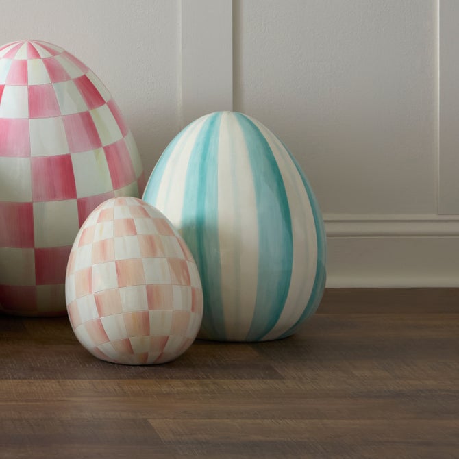 Aqua Stripe Medium Egg