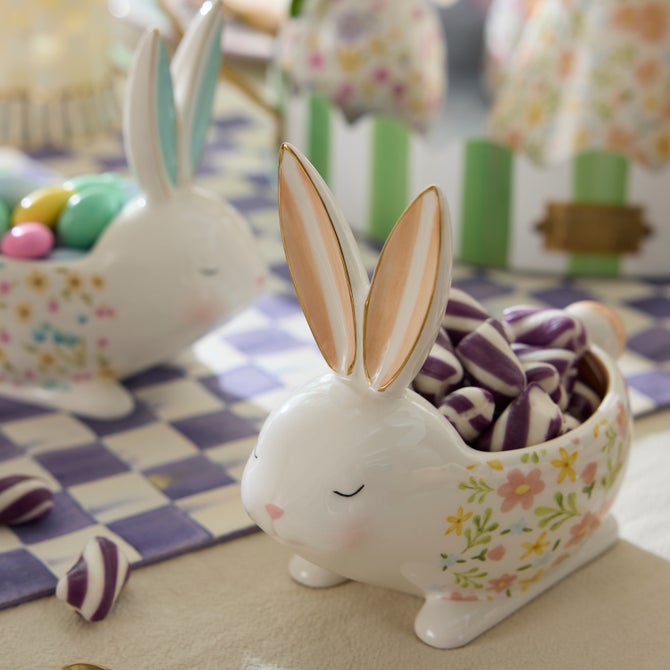 Posie Patch Ceramic Rabbit Candy Dishes, Set of 3