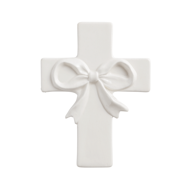 Small Bow Ceramic Cross
