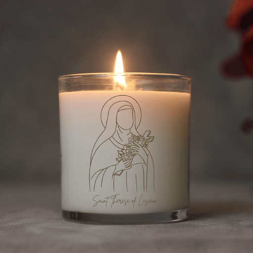 Pax Rosa Saint Therese of Lisieux Candle