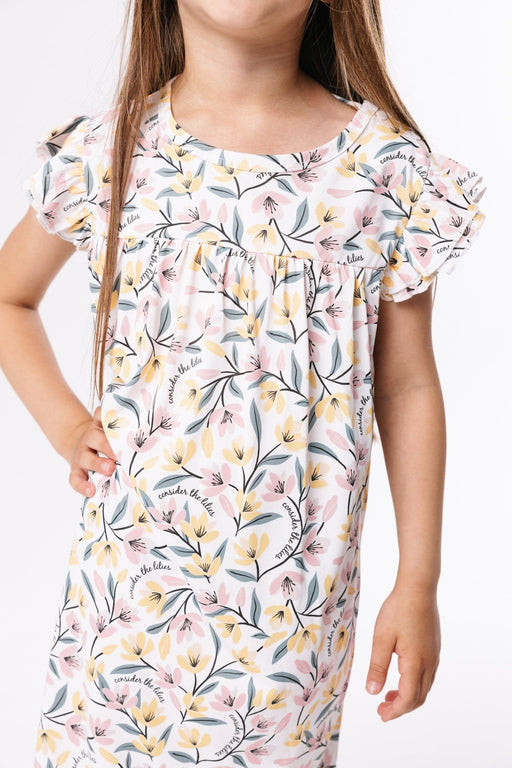 Holy Pals Girls Nightgowns Consider the Lilies PJ Girls Nightgown Polyester