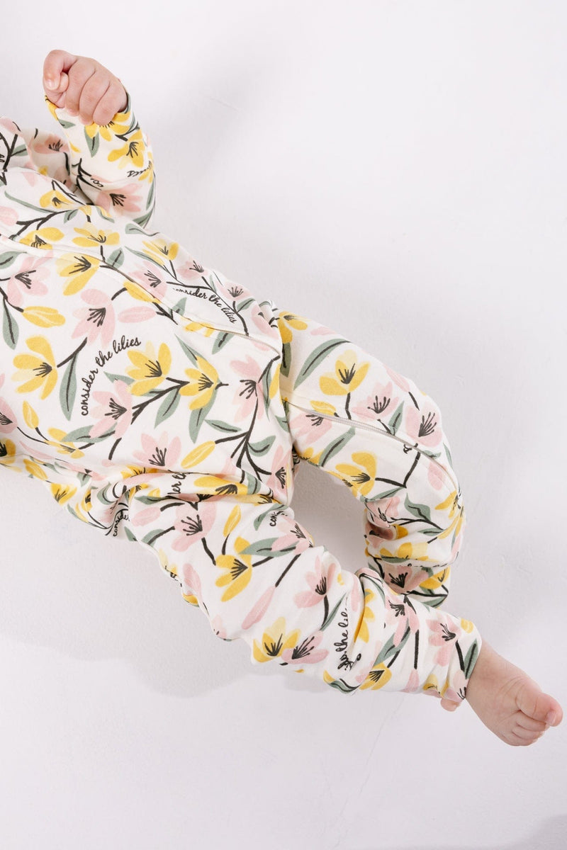 Holy Pals Onesie Consider the Lilies Footless Onesie Cotton