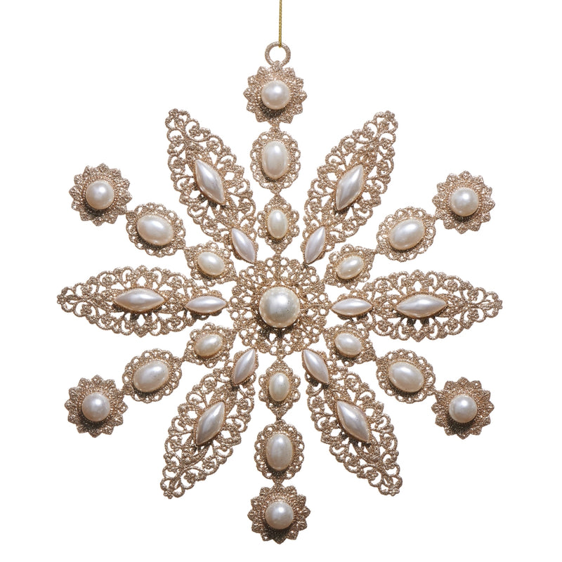Skip to the beginning of the images gallery 9" Glitter and Pearl Ornament