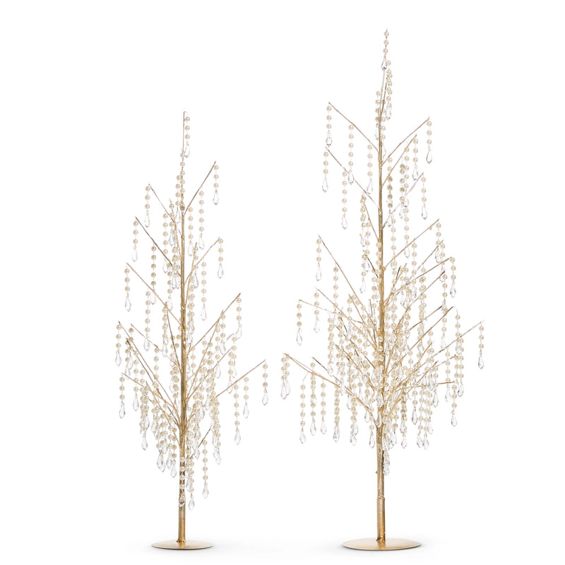 29.5" Dripping Pearl Trees - Set of 2