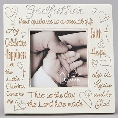 4"H Godfather Frame 3x3 Photo - Treasured Accents