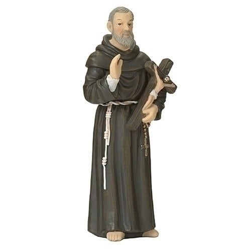 4"H St. Padre Pio Figure - Treasured Accents