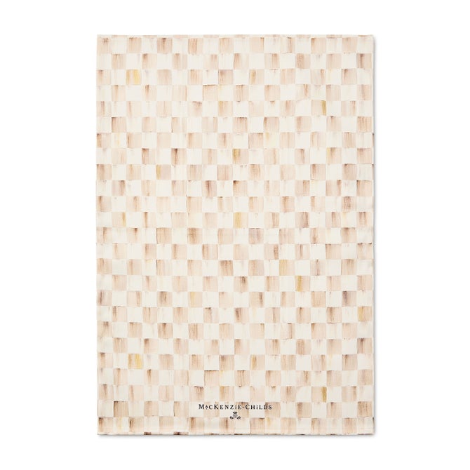 Mocha Check Dish Towel