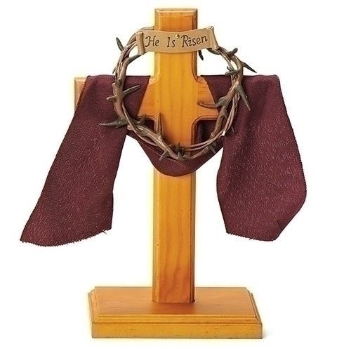 7.5"H Crown of Thorns Standing Cross - Treasured Accents