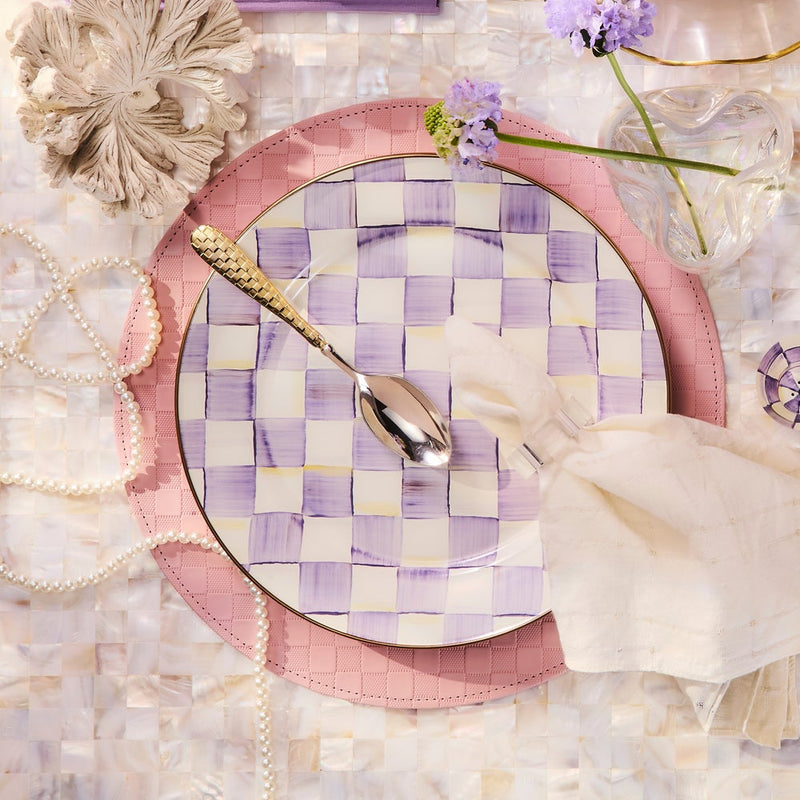 Mackenzie-Childs Violet Check Charger/Plate