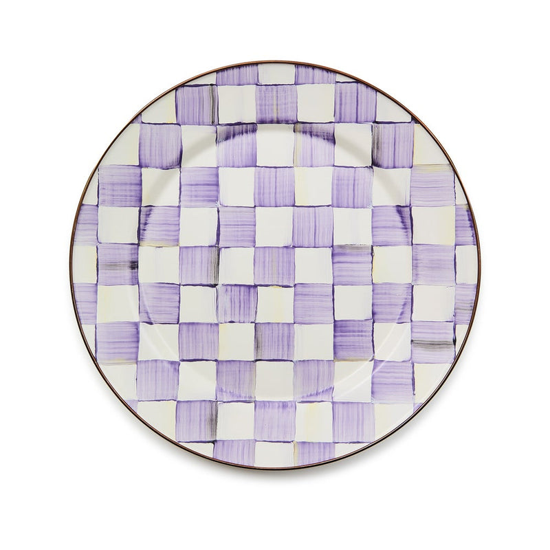 Mackenzie-Childs Violet Check Charger/Plate