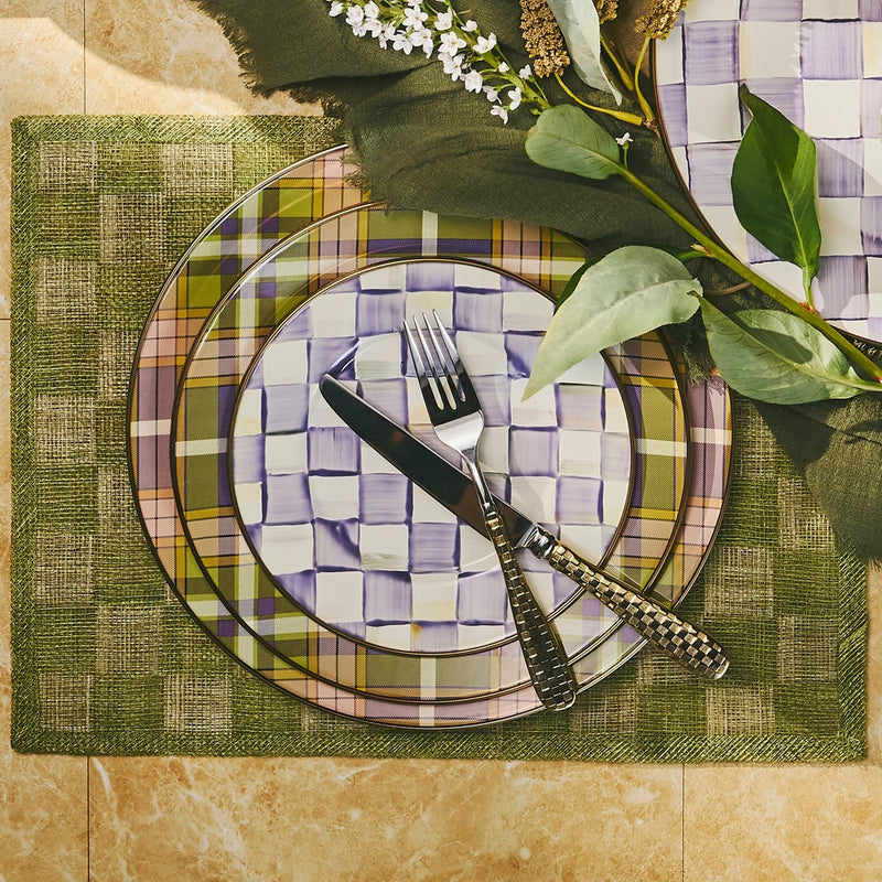 Mackenzie-Childs Violet Check Salad/Dessert Plate