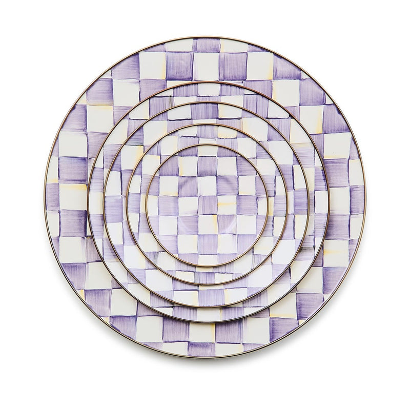 Mackenzie-Childs Violet Check Serving Platter