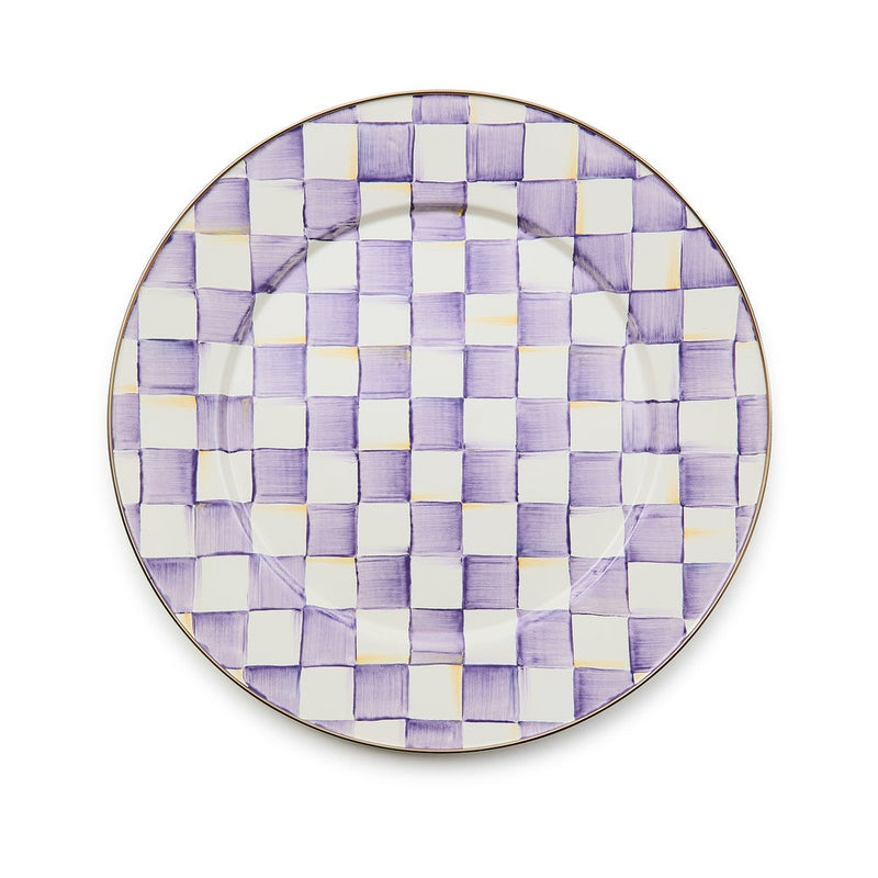 Mackenzie-Childs Violet Check Serving Platter