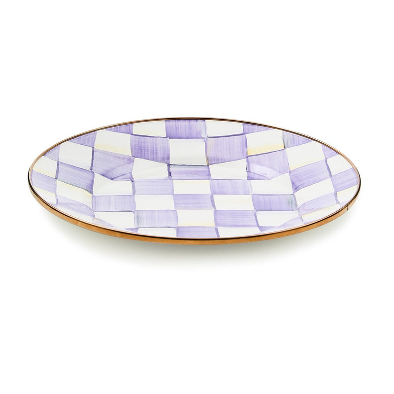 Mackenzie-Childs Violet Check Dinner Plate