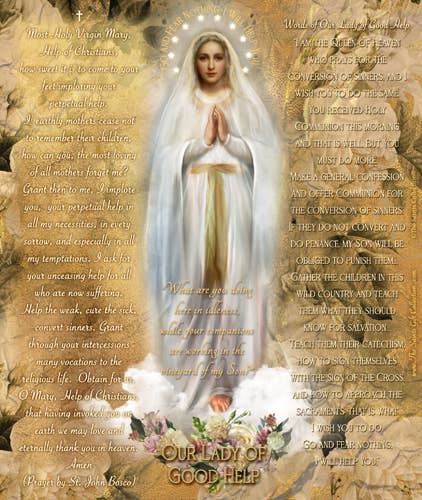Our Lady of Good Help Prayer Candle 2 3/8 by 8 inch