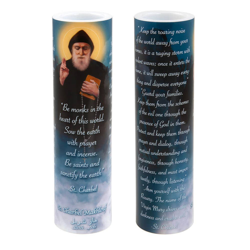 St Charbel Prayer Candle 2 3/8 by 8 inch