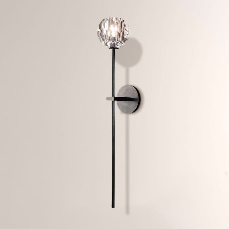 Luxury Crystal Wall Sconce Brass Bedroom Vanity Light