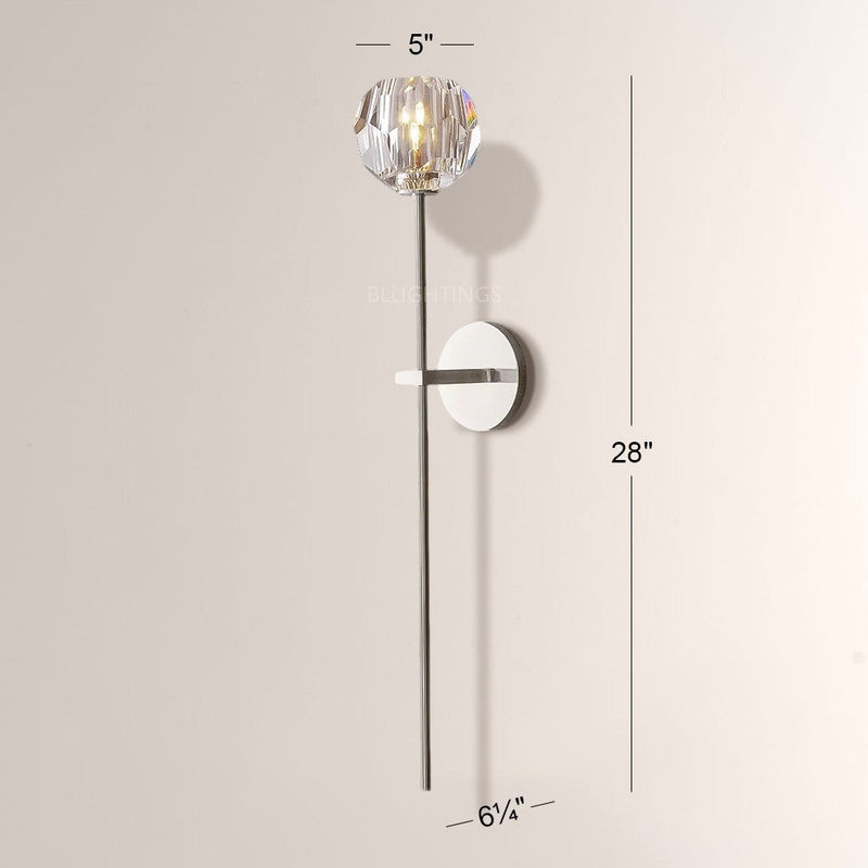 Luxury Crystal Wall Sconce Brass Bedroom Vanity Light