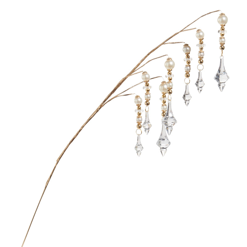 32.5" Pearl Crystal Dripping Spray