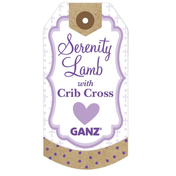 Ganz Serenity Lamb with Crib Cross - Boy