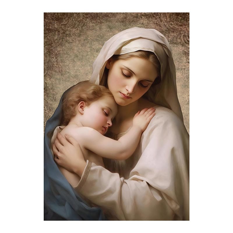 Christian Brands Religious Items Madonna with Child Wood Plaque 5"