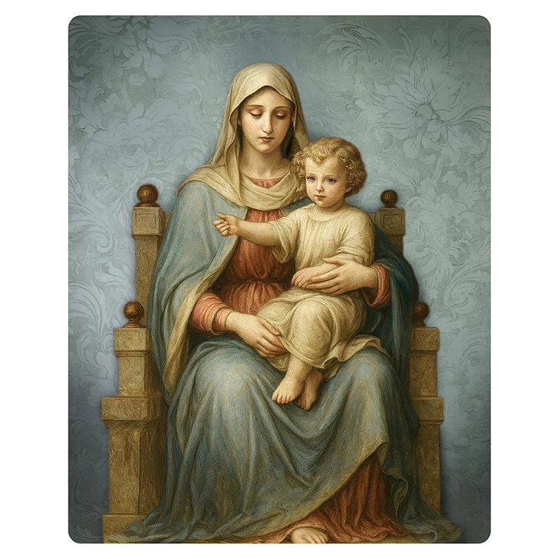 Madonna and Child Enthroned Wall Plaque