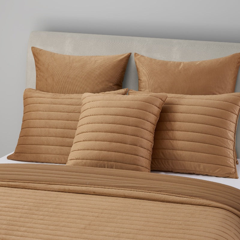 Valencia 20" Square Quilted Decorative Throw Pillow