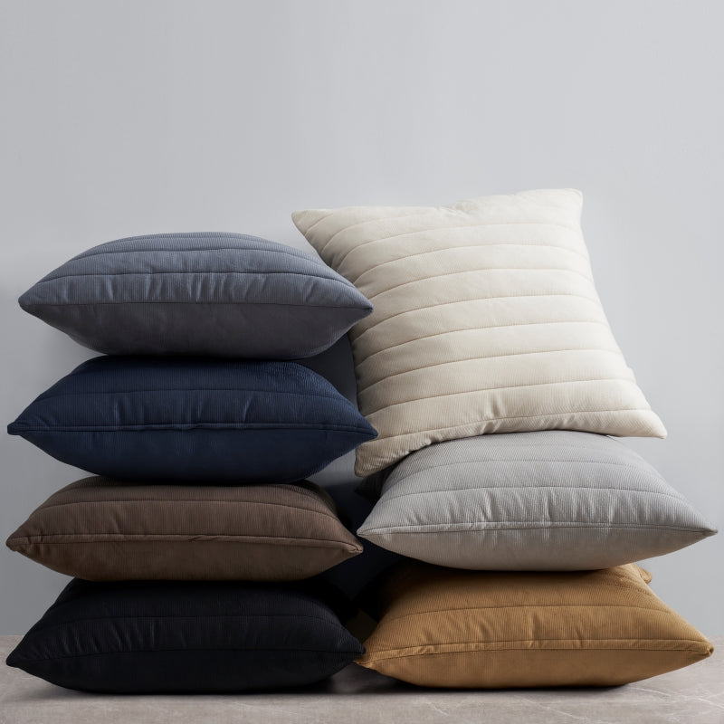 Valencia 20" Square Quilted Decorative Throw Pillow
