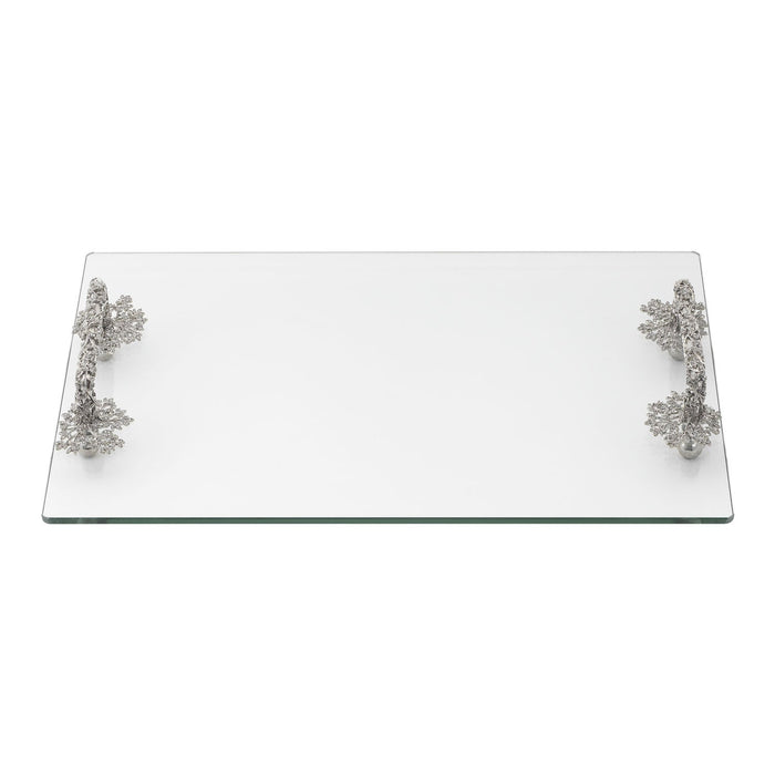 Isadora Glass Tray - Silver