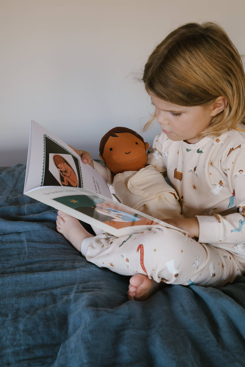 Kids Baby Jesus Christmas Long John Pajamas: 4T