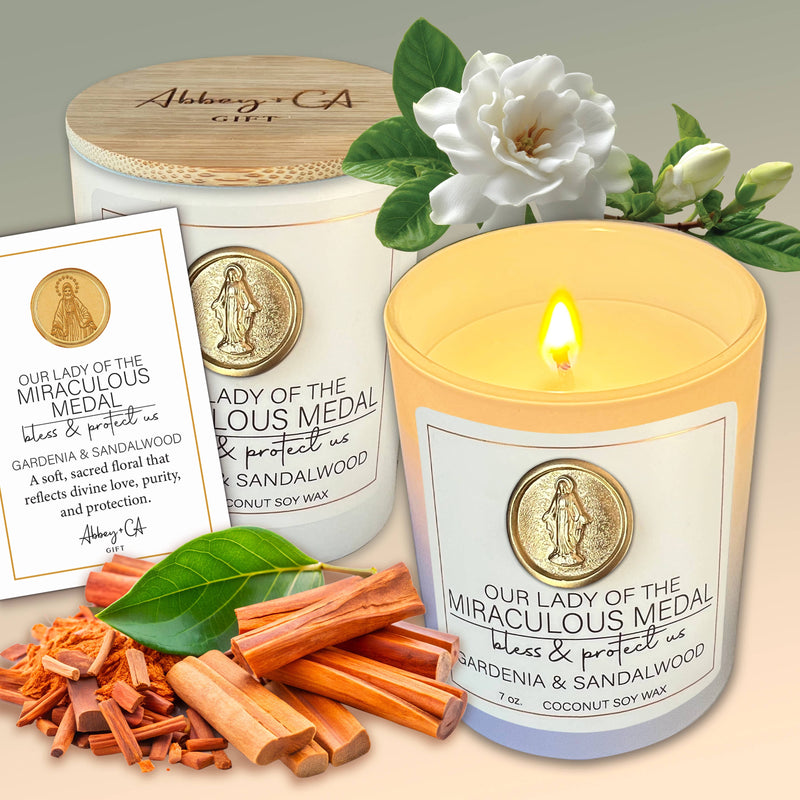 Abbey + CA Gift Saint Scentspirations Candles: Our Lady of Guadalupe - Rose & Jasmine