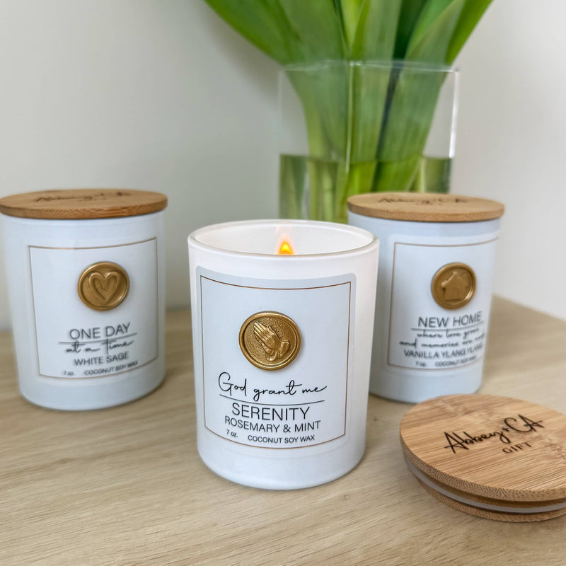 Abbey + CA Gift Scentspirations Candles: With God - Frankincense & Vanilla Monk Fruit