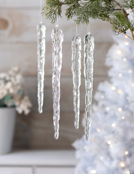 Winter Frost Icicle Ornaments