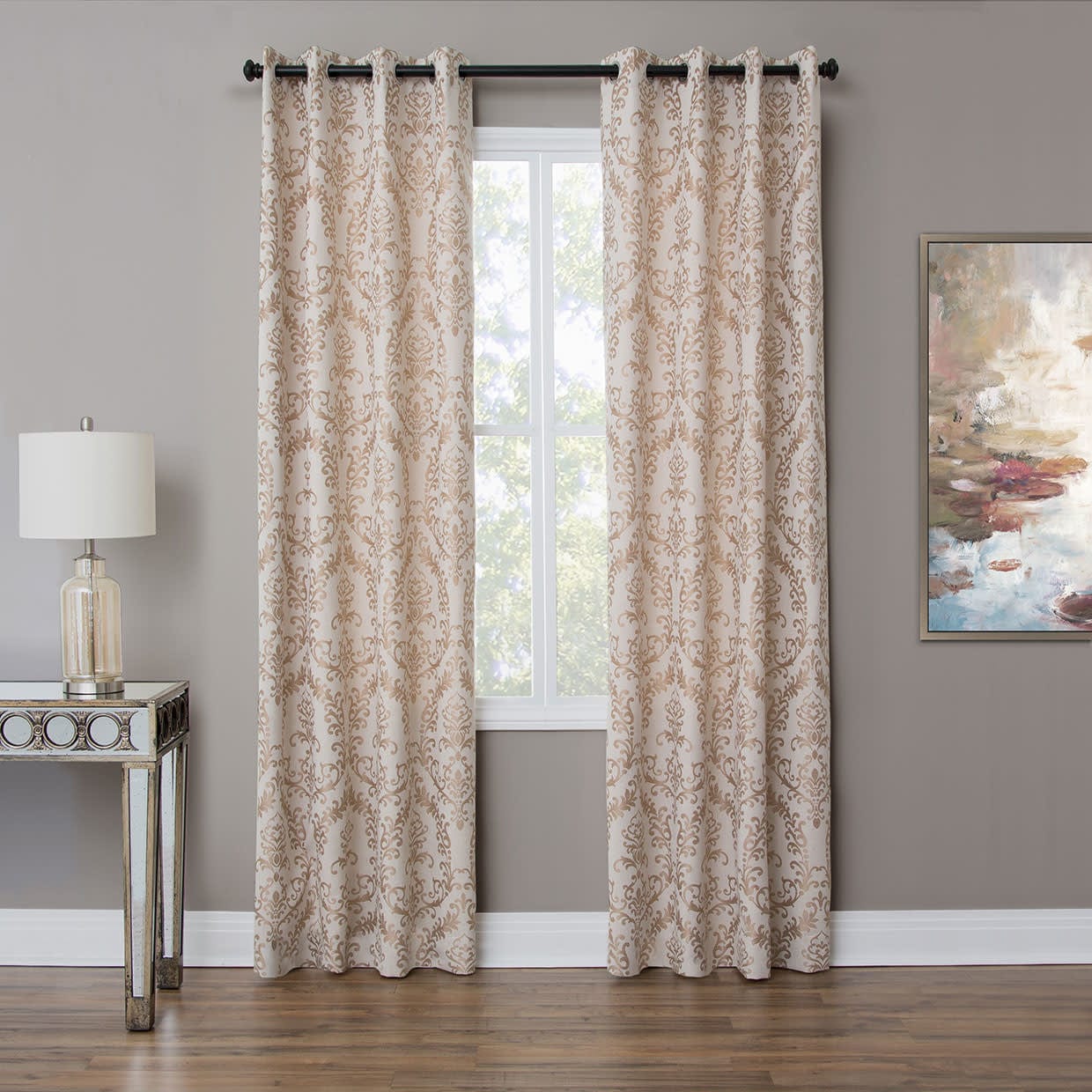 Aico Accents Atchinson 50x96 Window Panel - Pewter