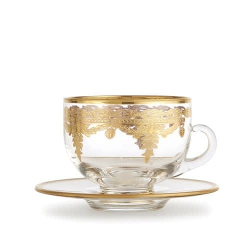 Arte Italica Gold Coffee Cup/Saucer